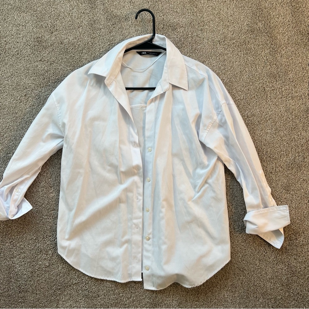 Zara white button up